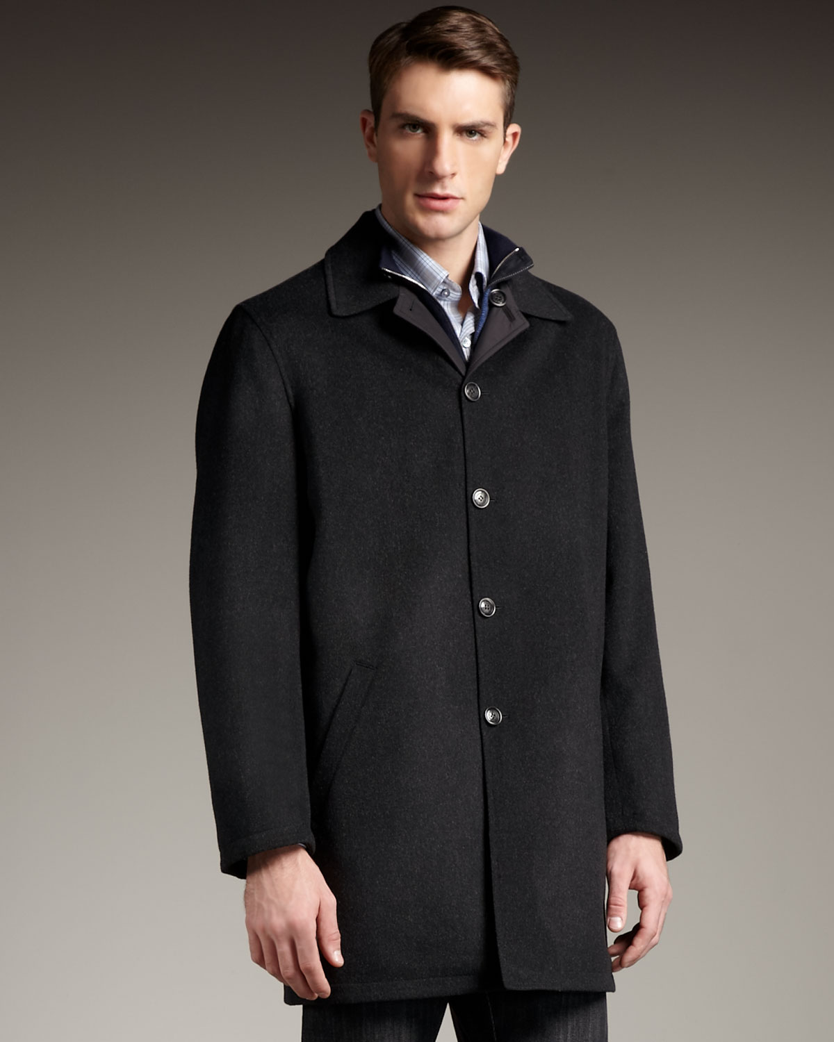 Ermenegildo Zegna Reversible Raincoat, Black for Men - Lyst