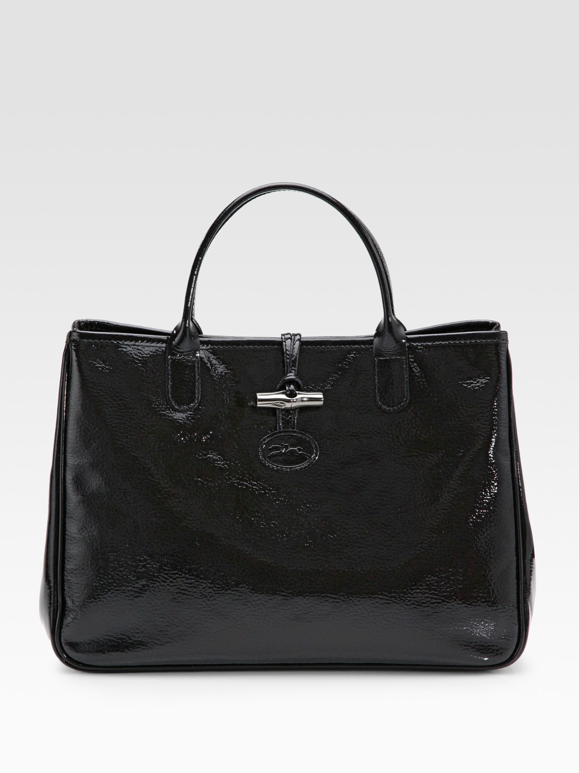 Roseau Vernis Patent Leather Tote Bag
