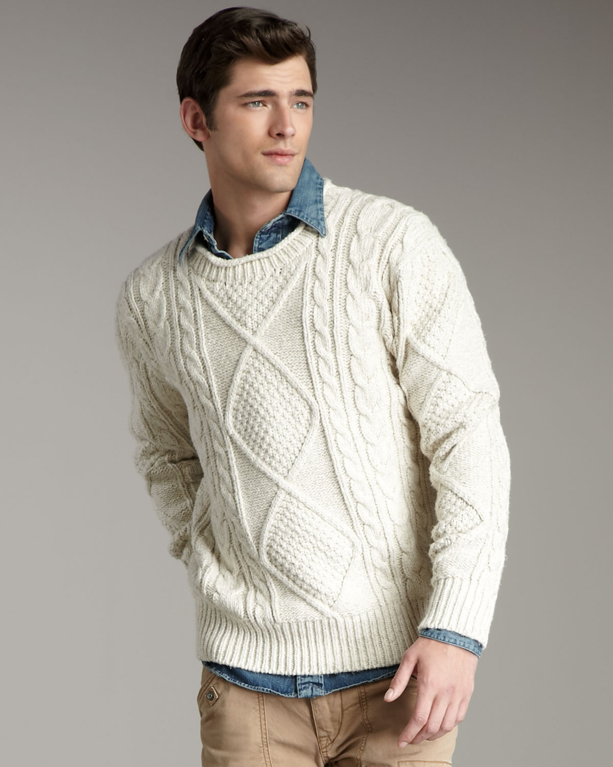 ralph lauren aran jumper