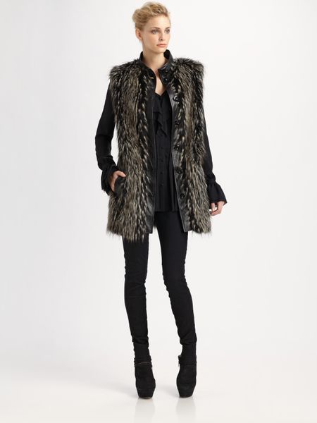 Rachel Zoe Marianne Faux Fur Vest in Black | Lyst