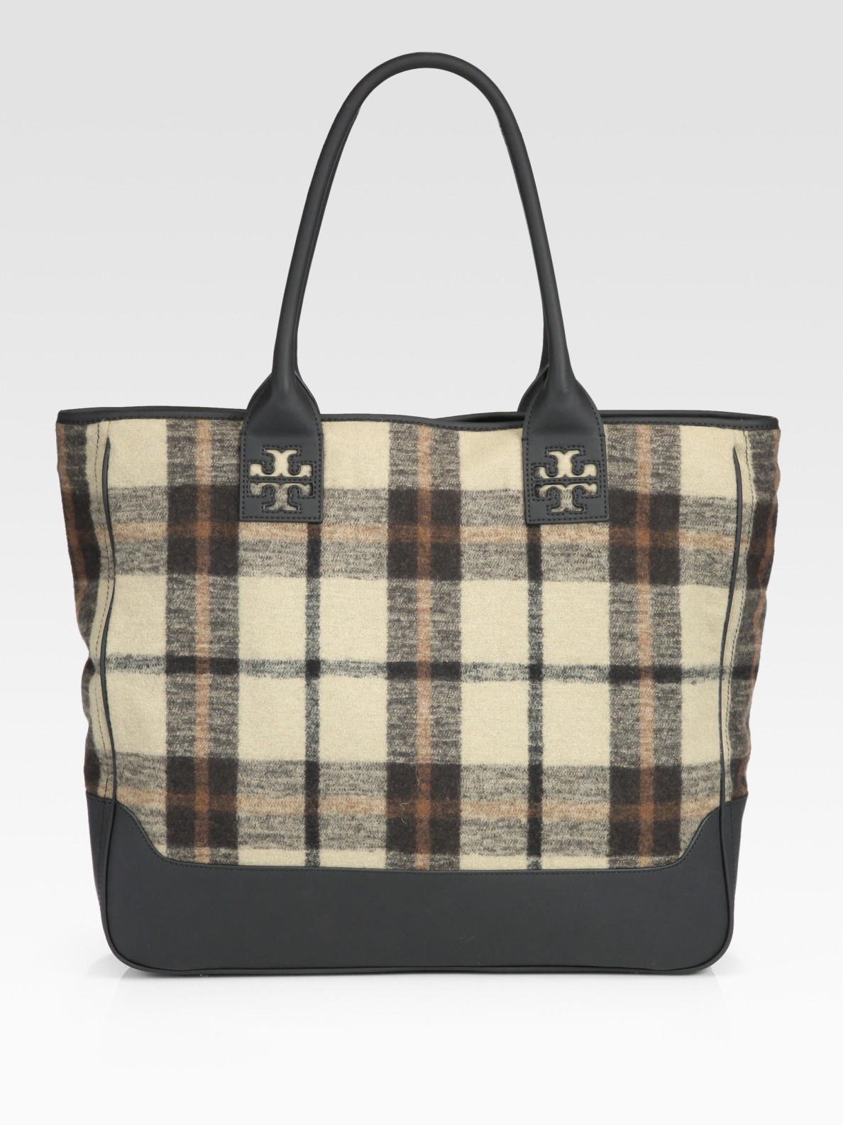 tory burch plaid tote