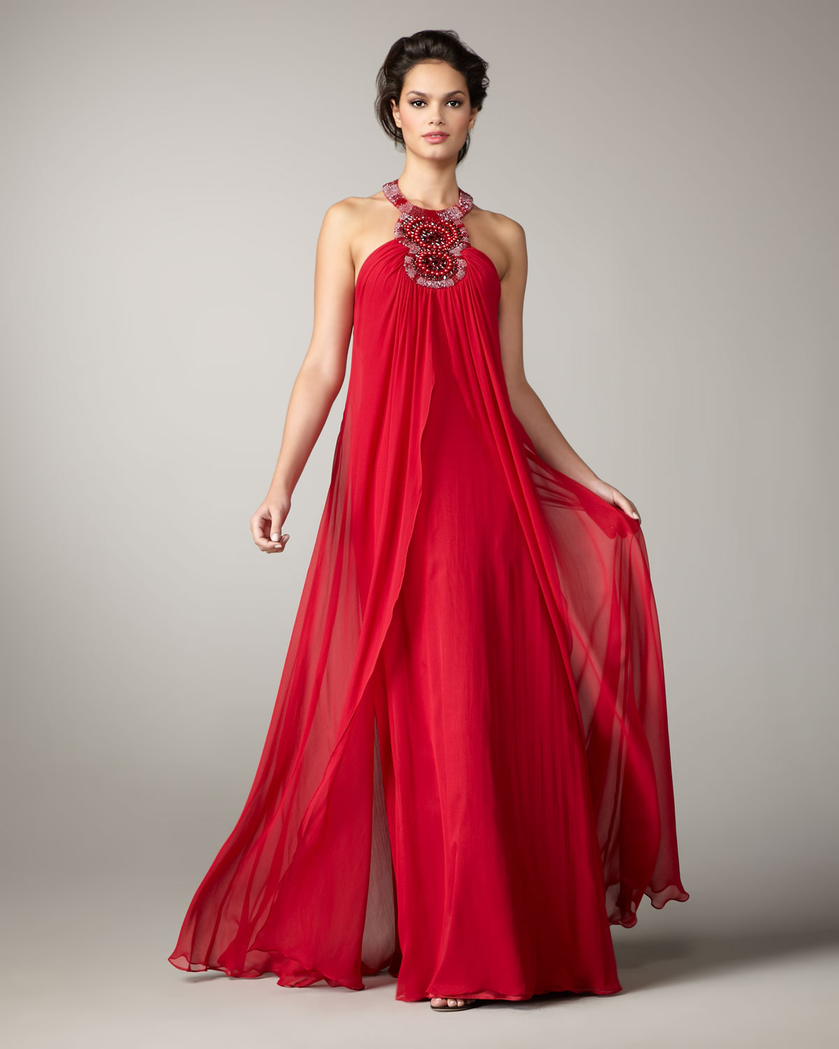 aidan mattox halter gown