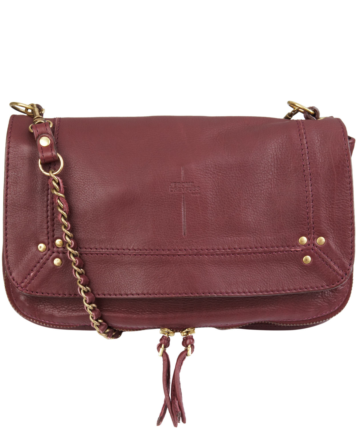 Lyst Jérôme Dreyfuss Burgundy Bobi Soft Shoulder Bag In Red Gallery Women S Jerome Dreyfuss Bobi