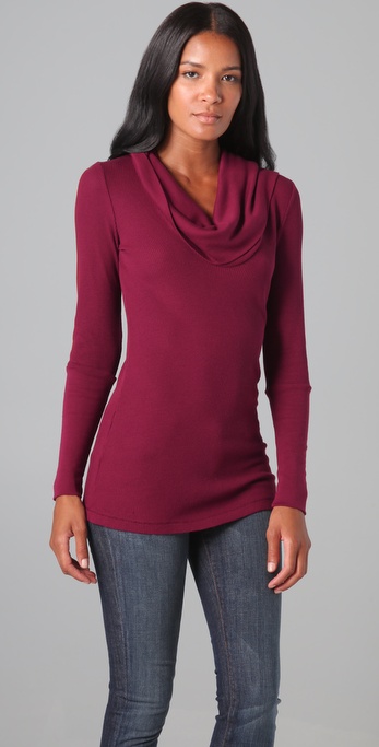 splendid cowl neck thermal