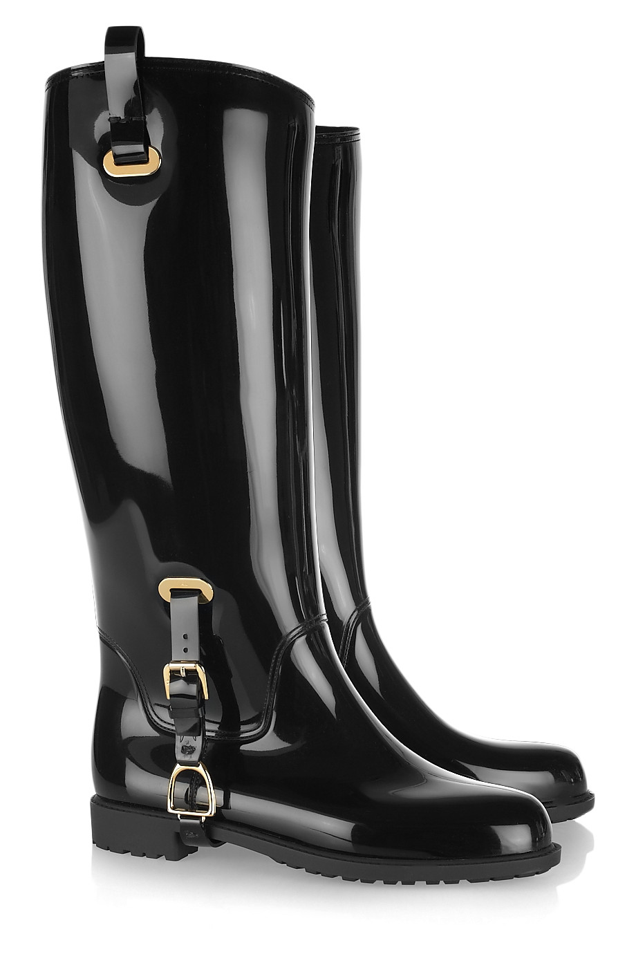 Ralph lauren collection Odette Rubber Rain Boot in Black | Lyst