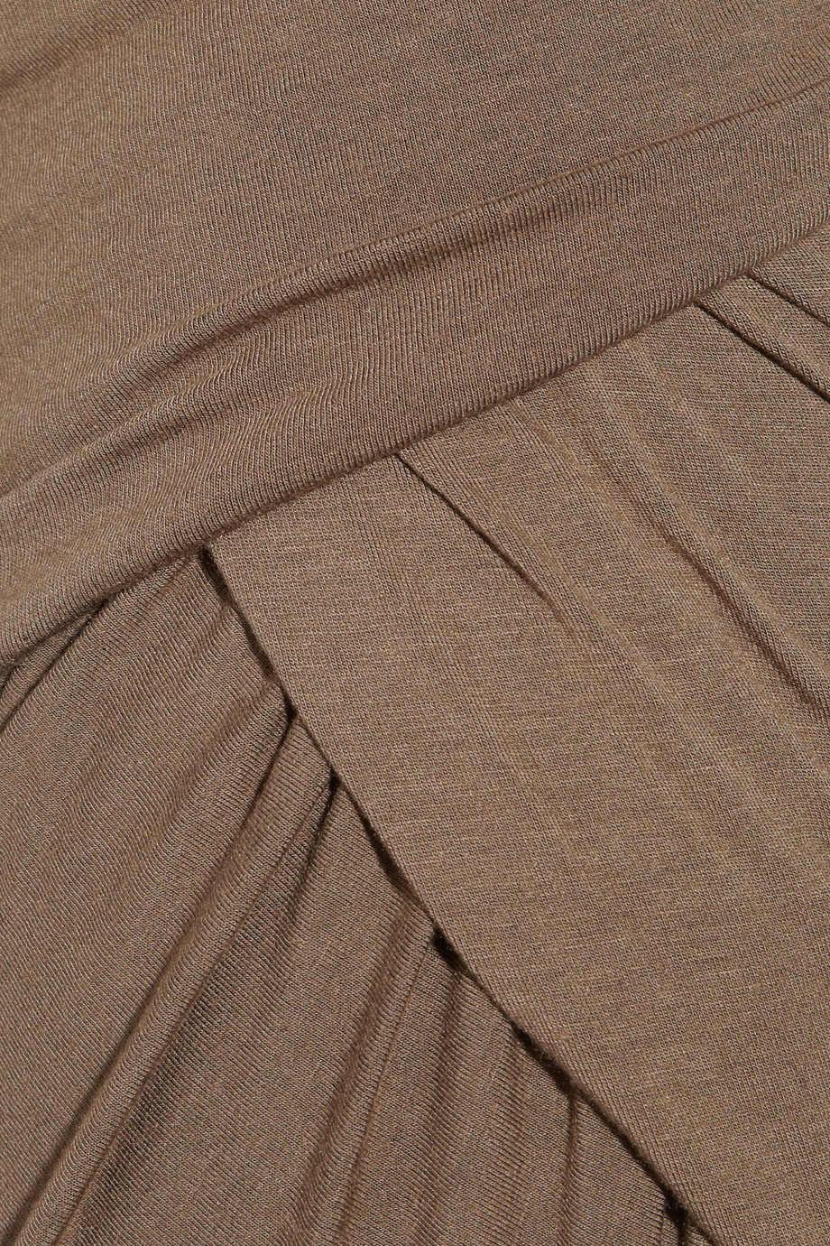 Donna karan Stretch-jersey Pencil Skirt in Brown | Lyst