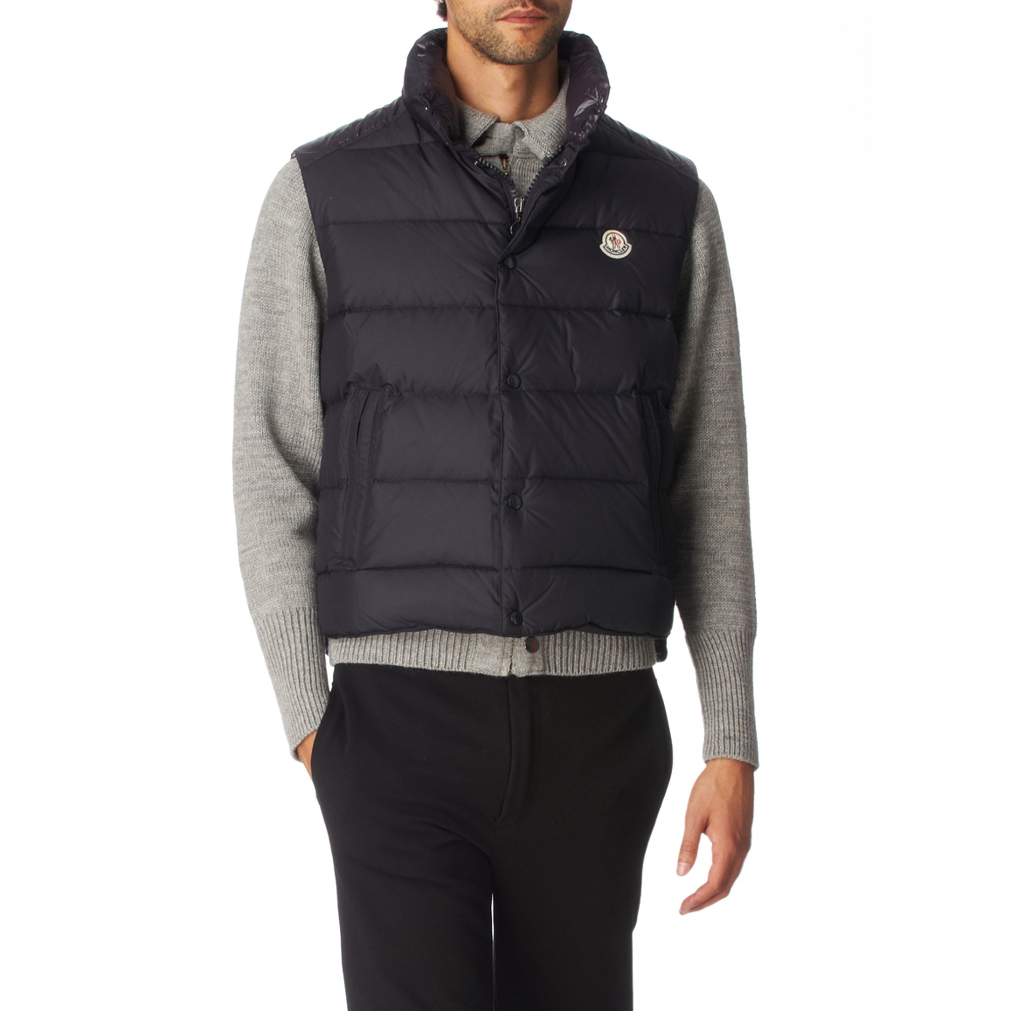 Moncler Cheval Gilet in Navy (Blue) for 