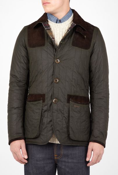 Barbour To Ki To Olive Quilted Waxed Sporting Jacket in Green for Men ...