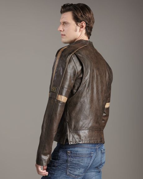 Belstaff Hero Leather Jacket in Brown for Men (black) | Lyst