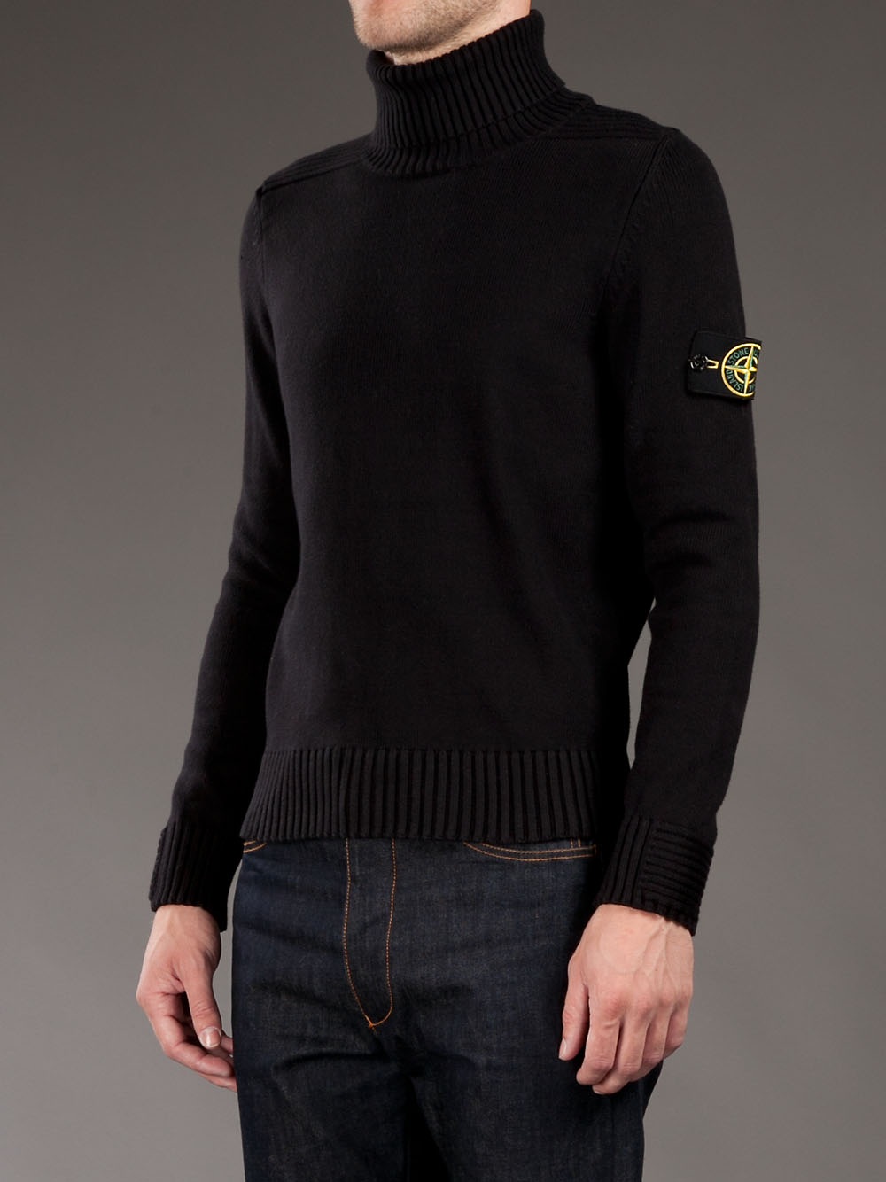 stone island polo neck jumper