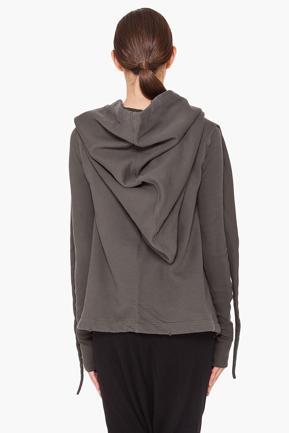 Rick Owens DRKSHDW Tie Hoodie in Gray for Men Lyst