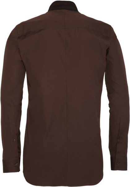 Givenchy Baseball Collar Sport Shirt in Brown for Men | Lyst