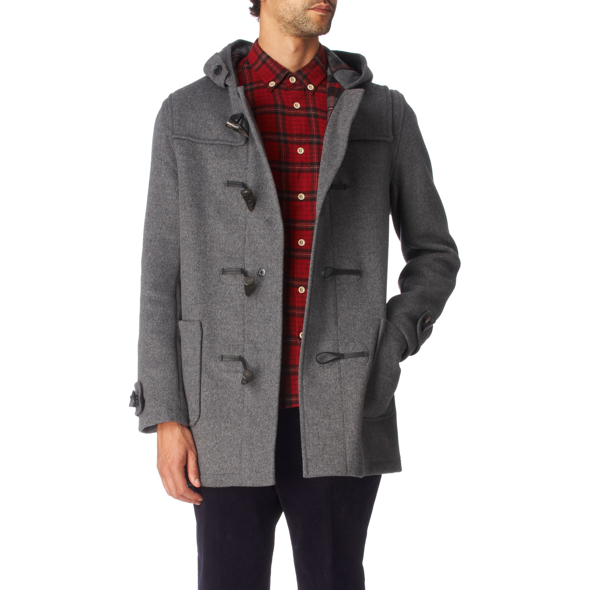 Gloverall Duffle Coat in Grey (Grey) for Men Lyst