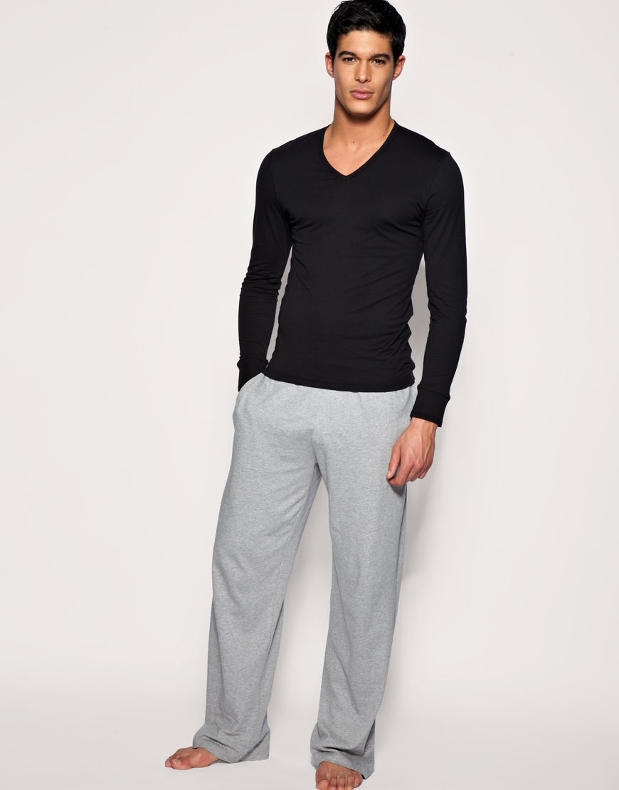Lyst - Paul smith Jeans Long Sleeve V Neck Top in Black for Men