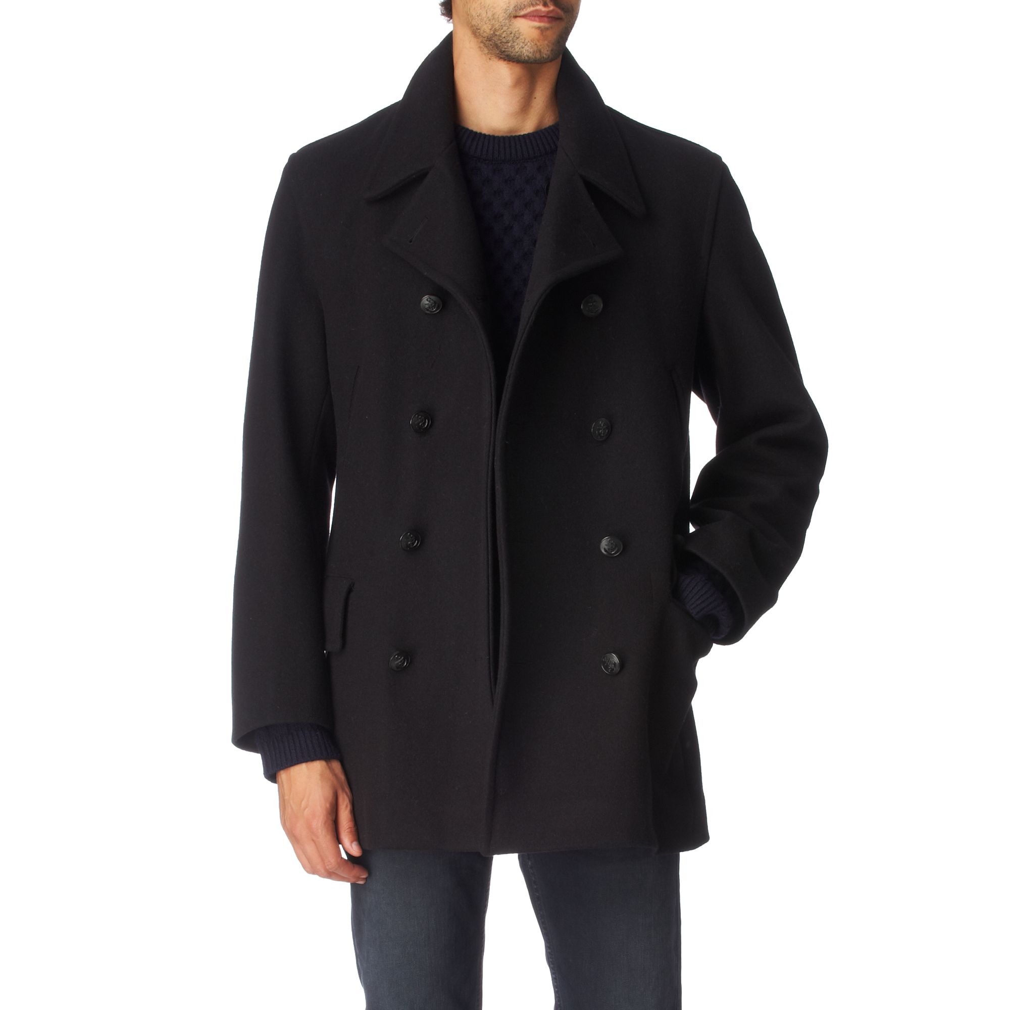 Gloverall Traditional British Naval Reefer Coat in Blue for Men | Lyst UK