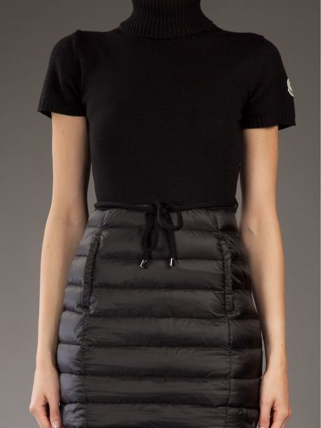 Moncler Padded Dress in Black | Lyst