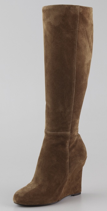 suede wedge boots
