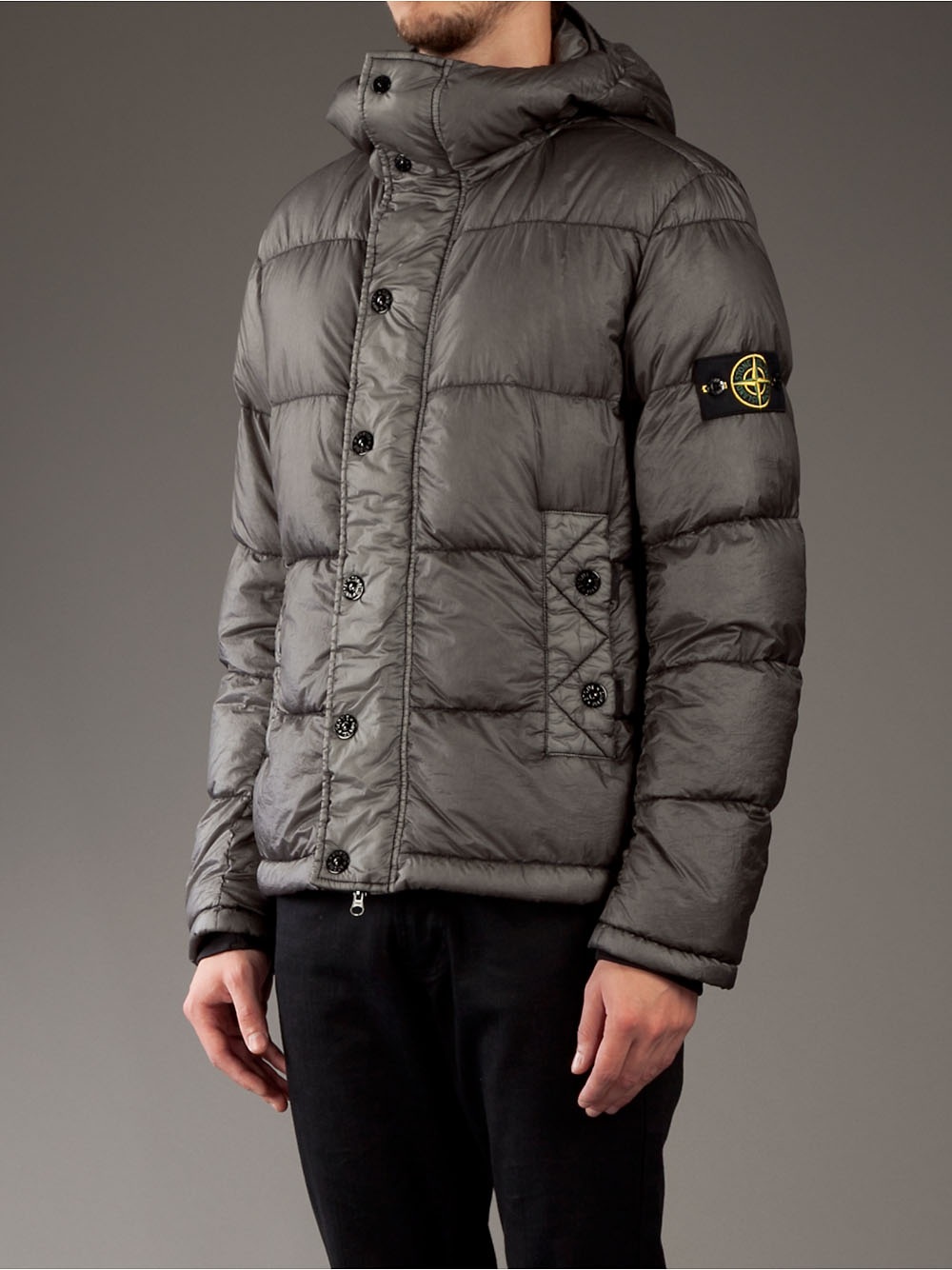 stone island jumper grey mens