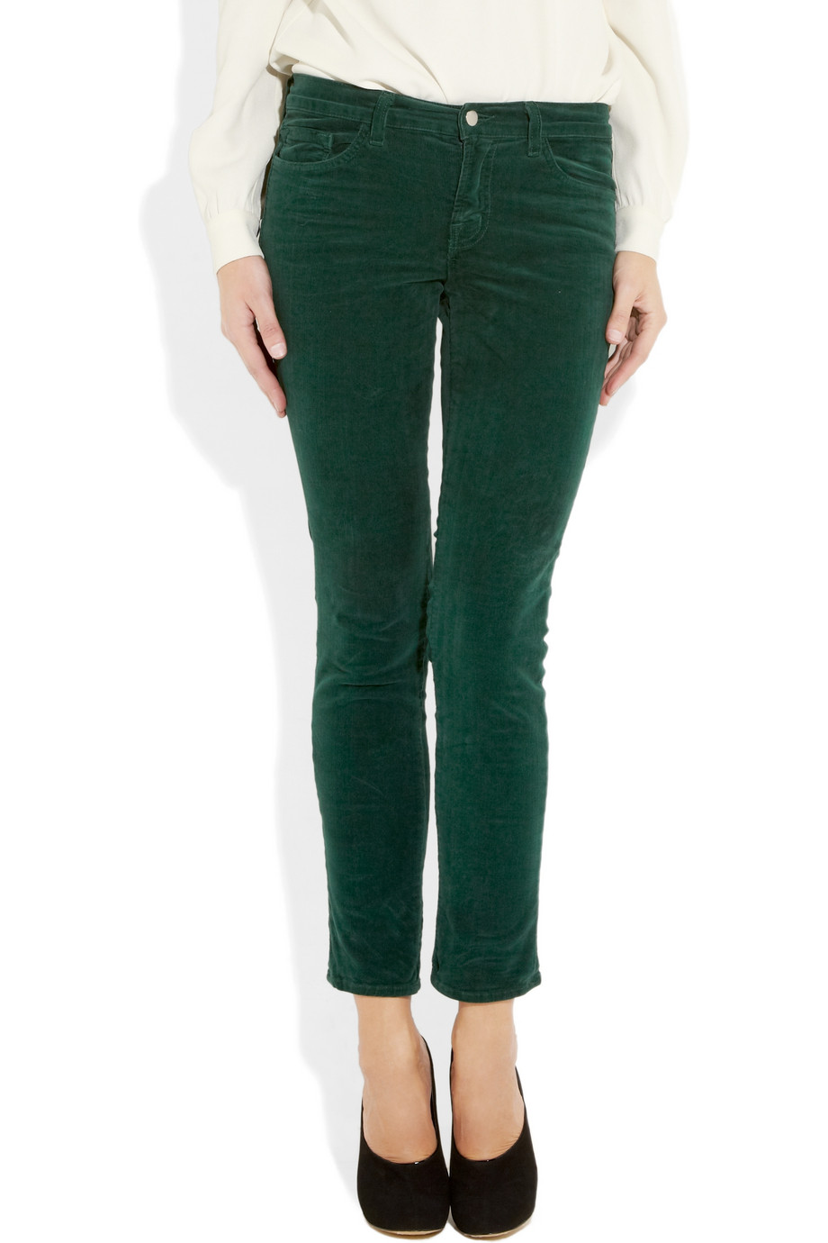 J Brand Mid-rise Corduroy Skinny Jeans 