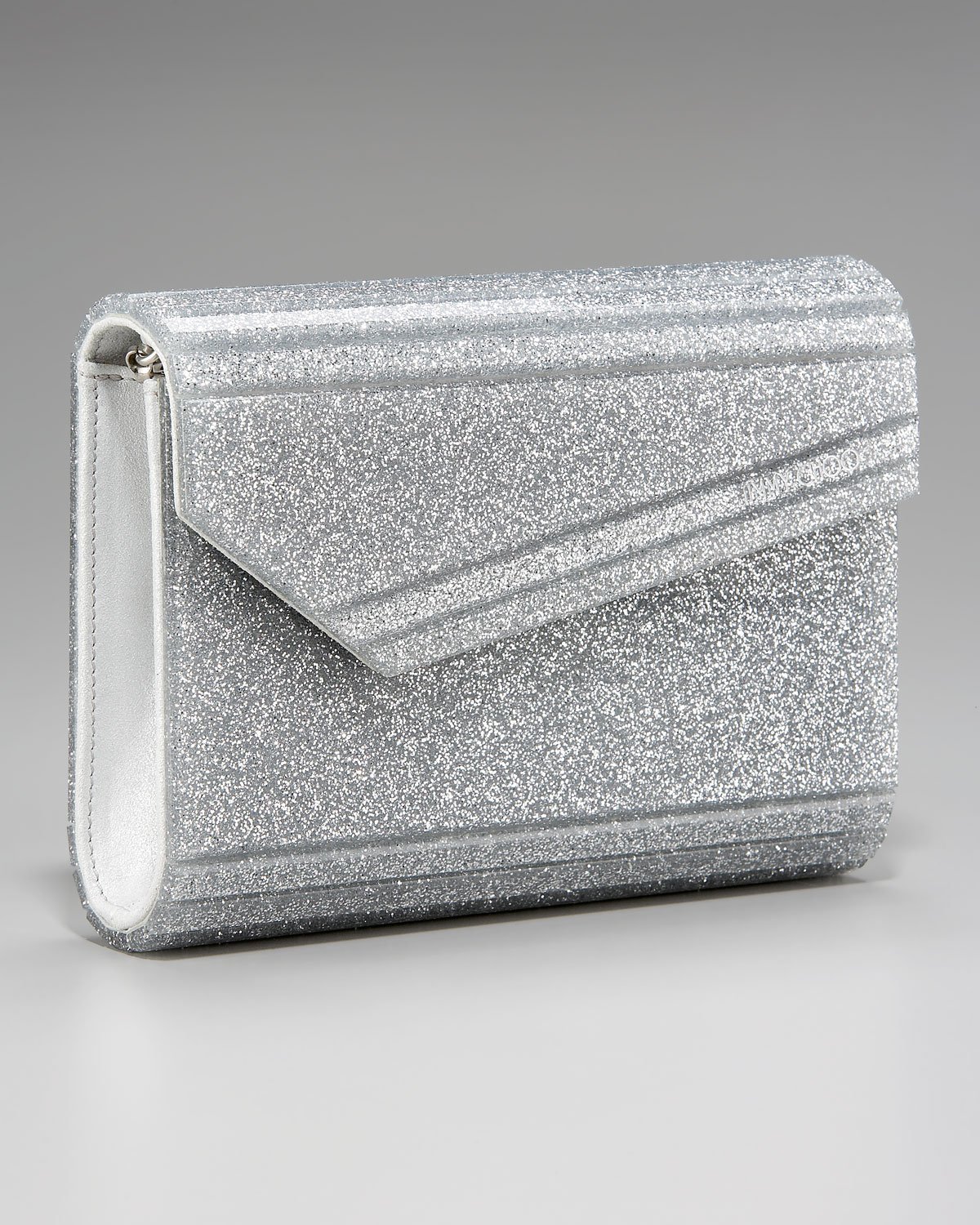 jimmy choo silver handbag