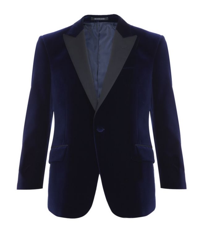 Richard James Velvet Tuxedo Jacket in Blue for Men (navy) | Lyst