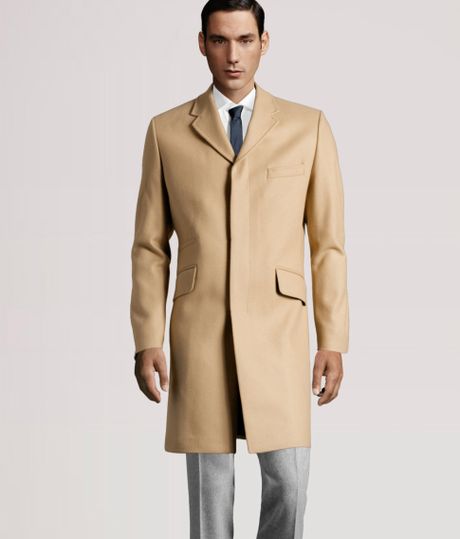 H&m Wool Coat in Beige for Men | Lyst