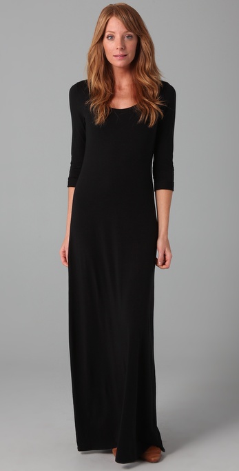 Lyst - Splendid Maxi Dress in Black