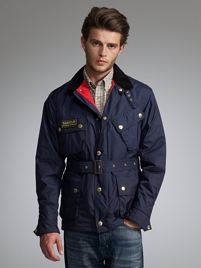 Barbour International Nylon Jacket in Blue for Men | Lyst UK