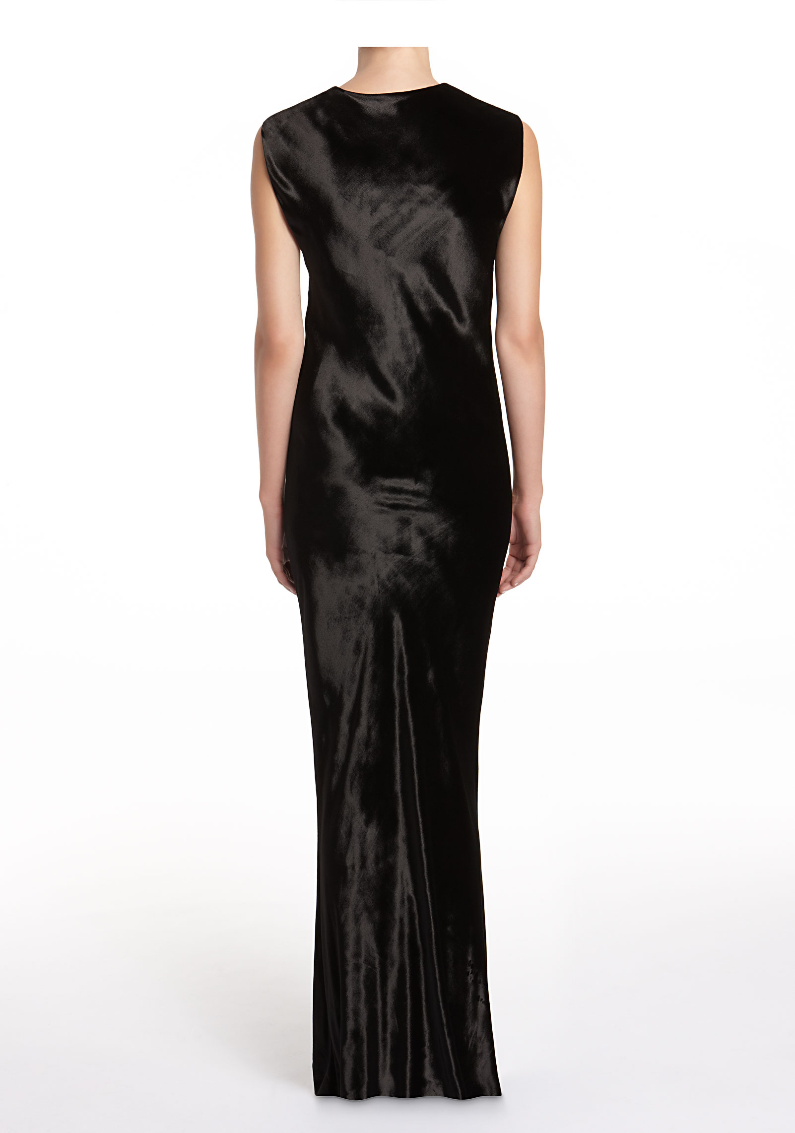 Lyst T By Alexander Wang Panne Velvet Long Dress In Black