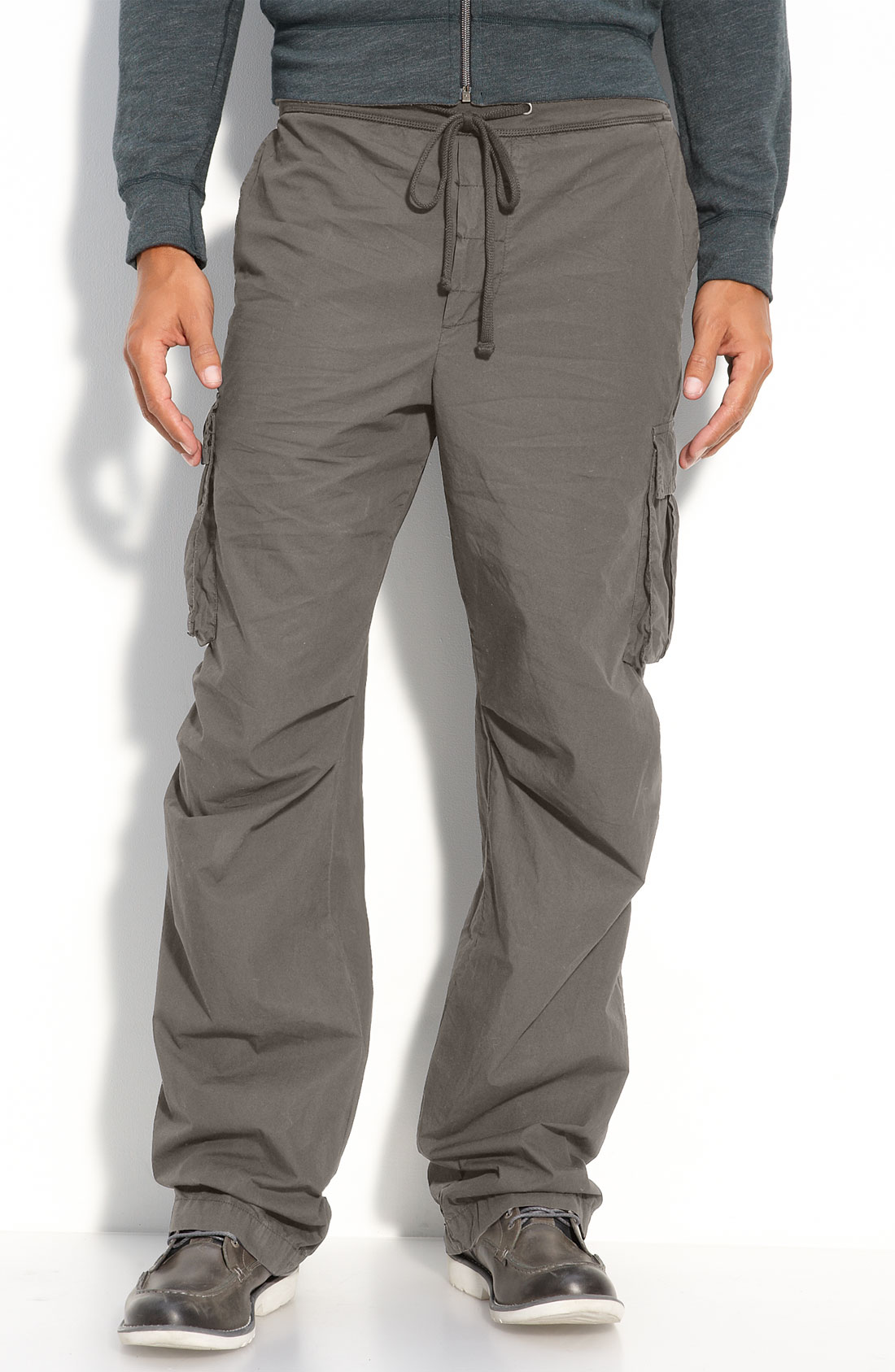James Perse Drawstring Cargo Pants in Gray for Men (greystone) | Lyst