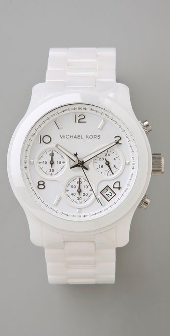 Michael Kors Ceramic Watch in White | Lyst