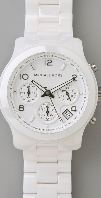 Michael Kors Ceramic Watch in White | Lyst