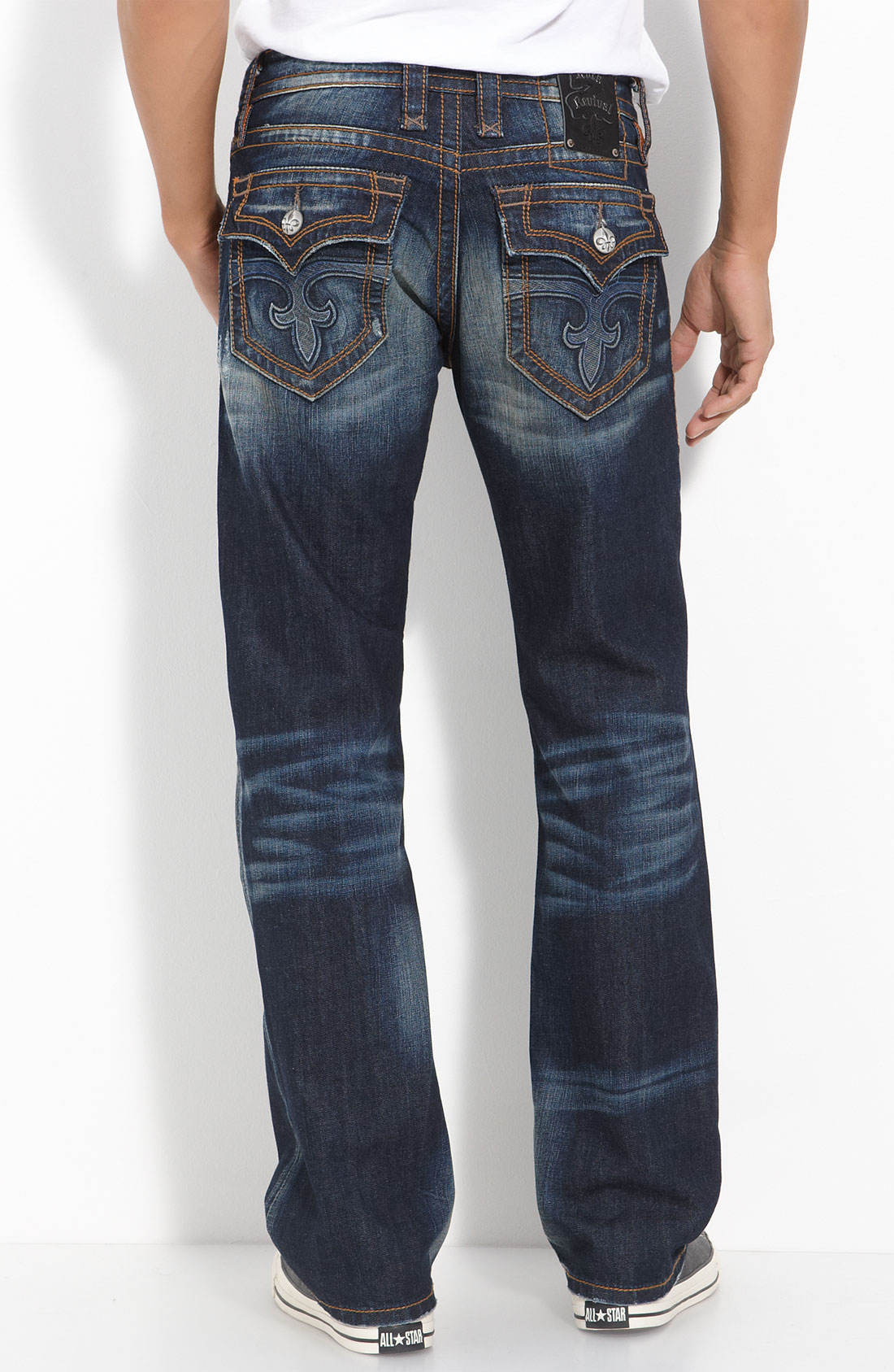 Rock Revival Anthony Straight Leg Jeans (blue Wash) in Blue for Men | Lyst