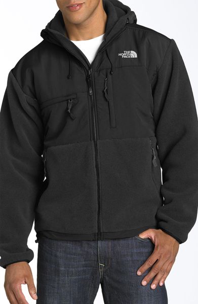 The North Face Denali Hooded Recycled Fleece Jacket Big Tall in Black ...