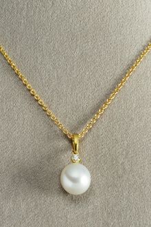 Assael South Sea Pearl Diamond Drop Necklace in White (sea) | Lyst