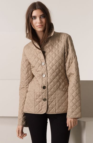 Burberry Brit Diamond Quilted Jacket in Beige (new chino) | Lyst