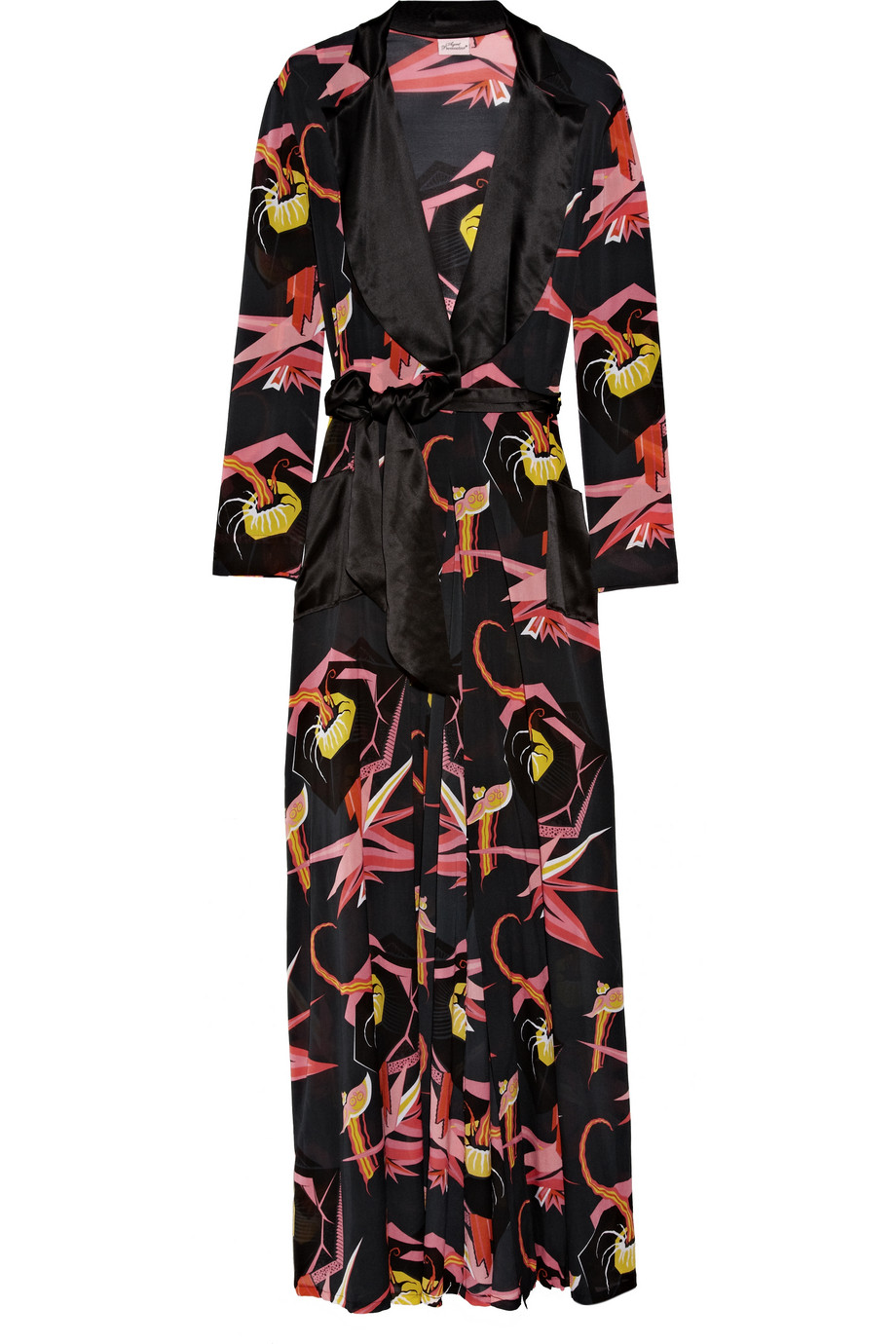 Agent Provocateur Orchid Stretch-silk Robe in Black | Lyst