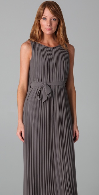 Grey Pleated Dress 