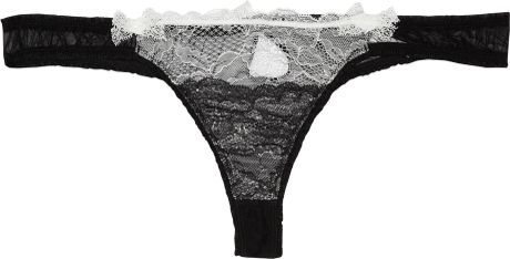 Mimi Holliday By Damaris Éclair Lace and Chiffon Thong in Black | Lyst