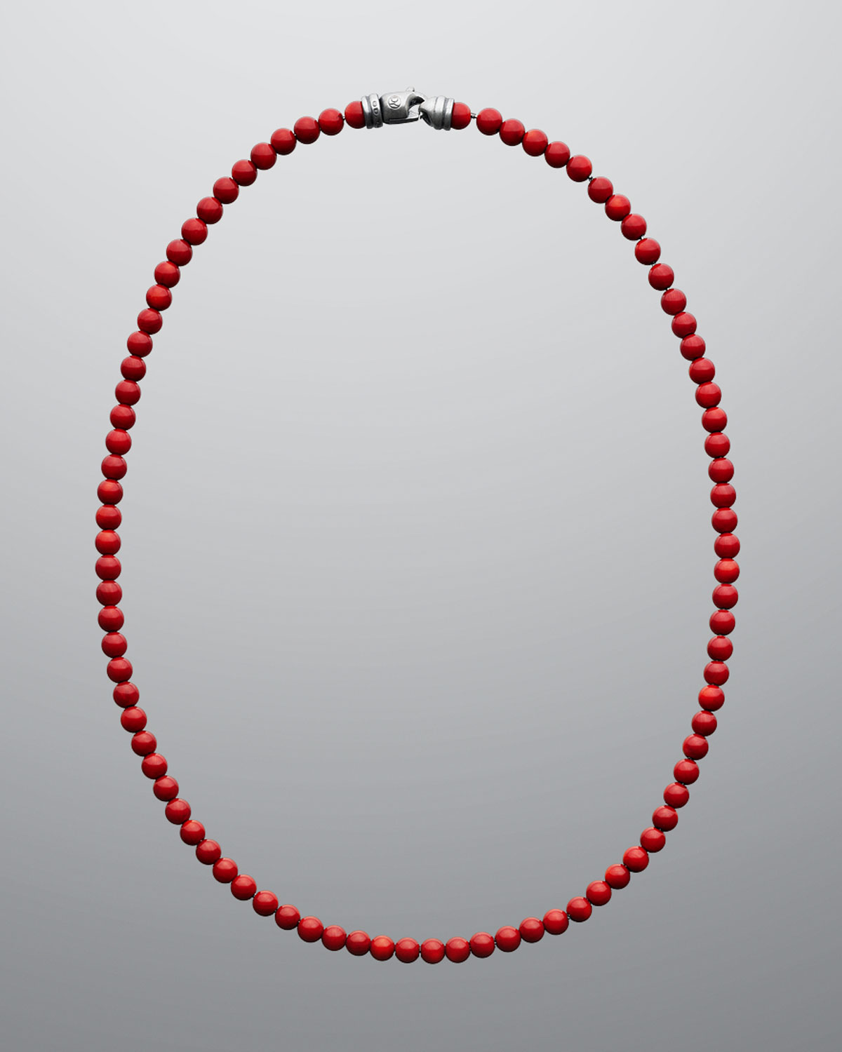 David yurman 6mm Red Coral Spiritual Bead Necklace in Red for Men (red coral) Lyst