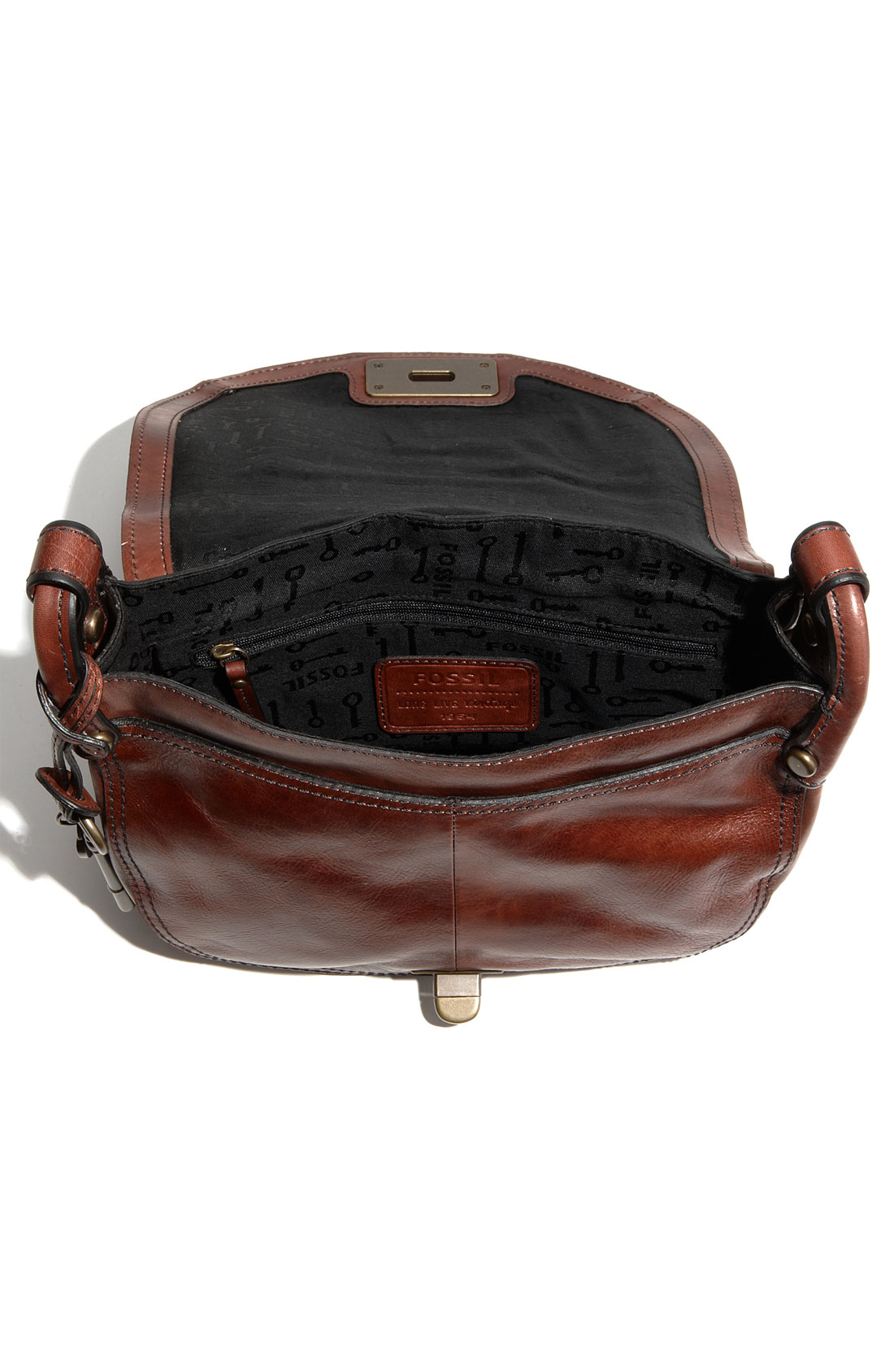 Fossil | Brown Leather Crossbody Bag | Lyst