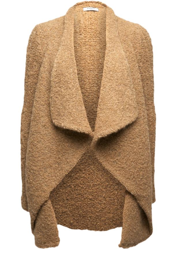 Givenchy Bouclette Waterfall Cardigan in Camel (Brown) - Lyst