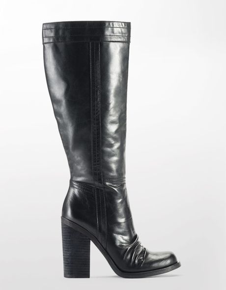 Jessica Simpson Tustiny Tall Leather Boots in Black (black leather) | Lyst
