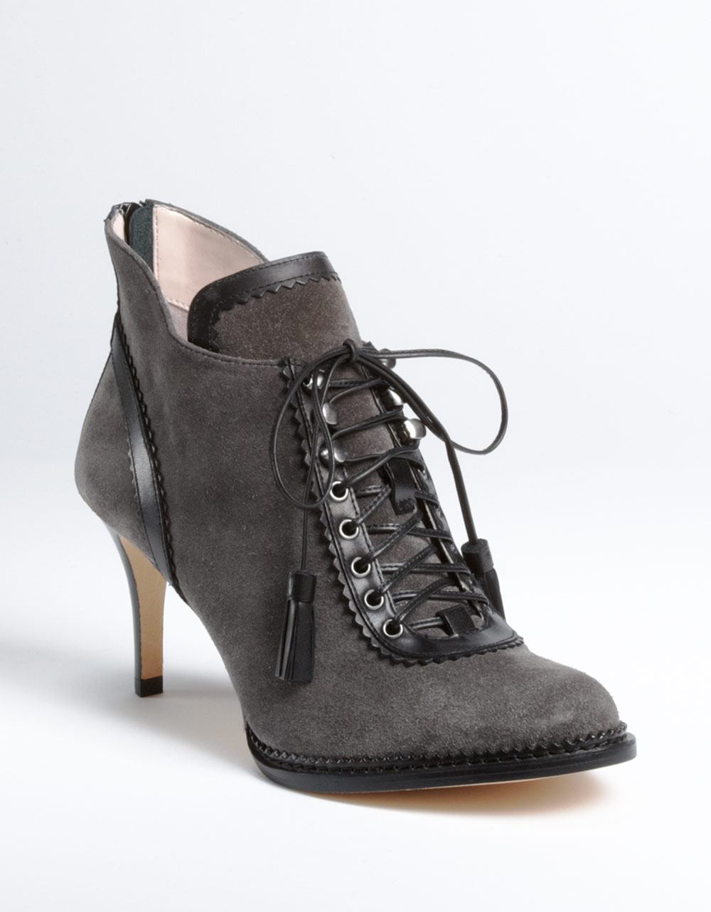 Plenty by tracy reese Dalida Laceup Boots in Gray Lyst