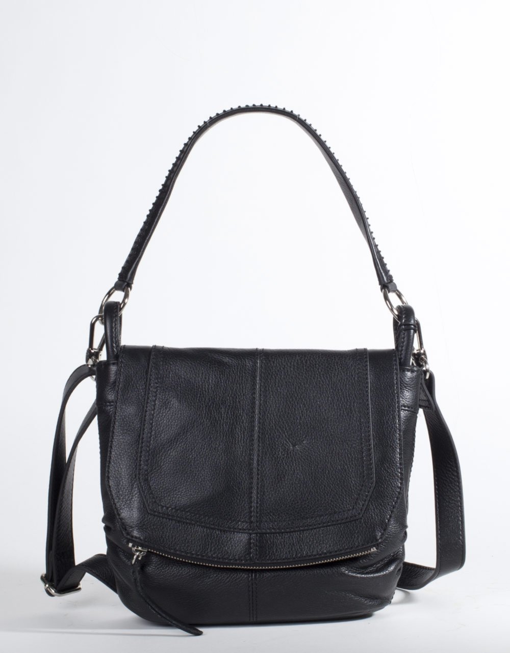 The Sak Silverlake Leather Flap Shoulder Bag in Black | Lyst