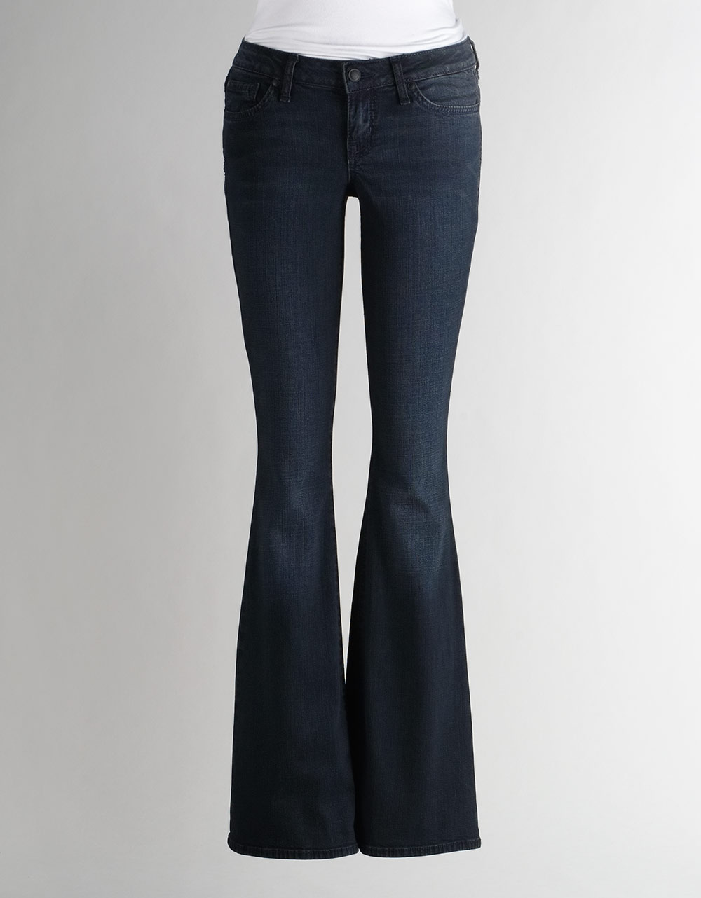 Jessica Simpson Sassy Low Rise Skinny Flare Jeans in Black - Lyst