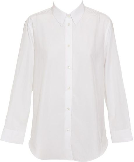 Acne Studios Peggy Cotton Boyfriend Shirt with Open Back in White | Lyst