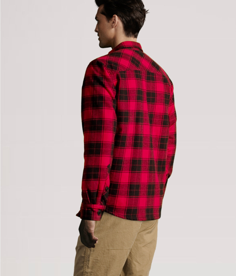 H&m Flannel Shirt in Black for Men (red) Lyst