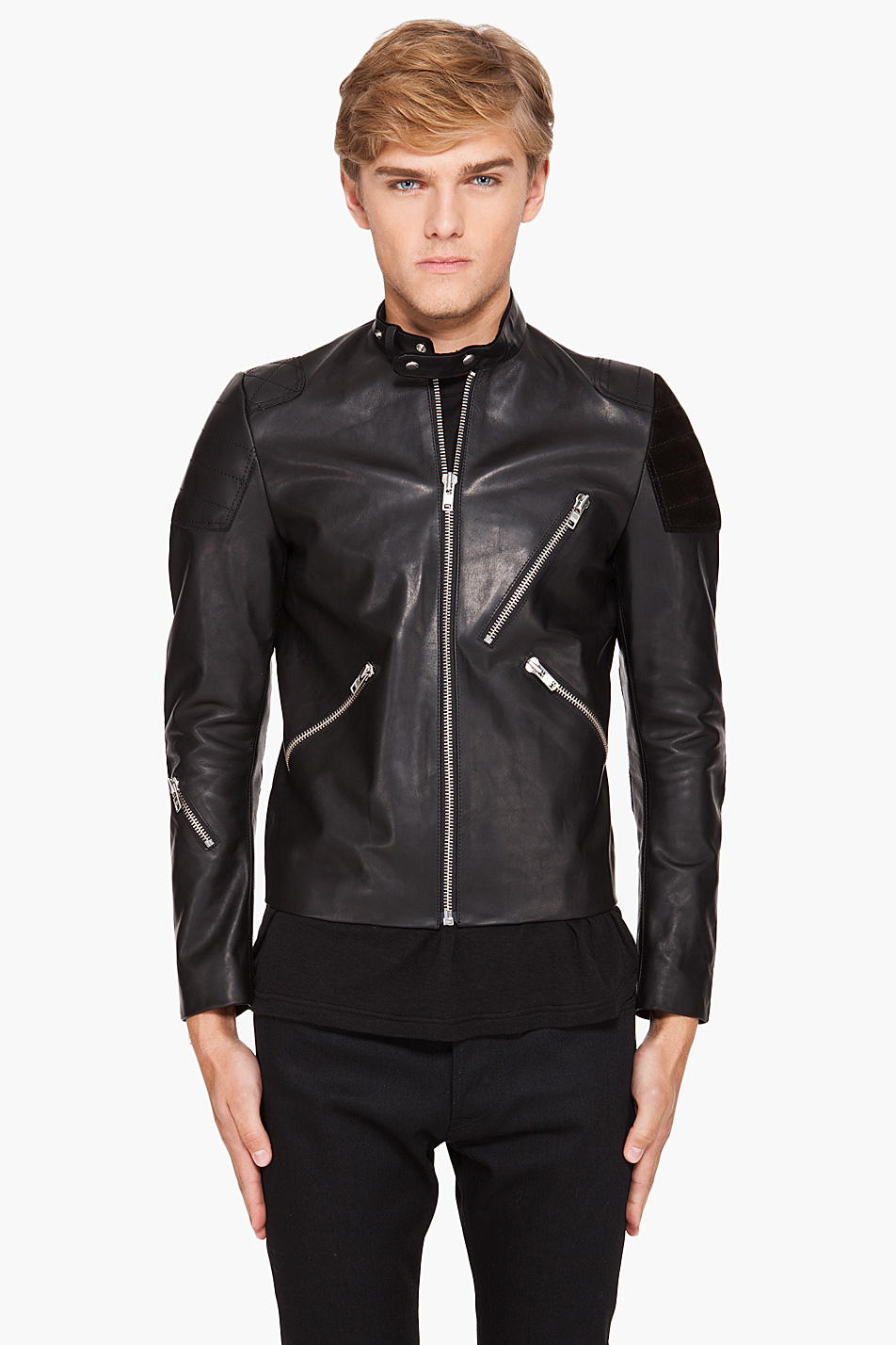 acne studios oliver leather jacket