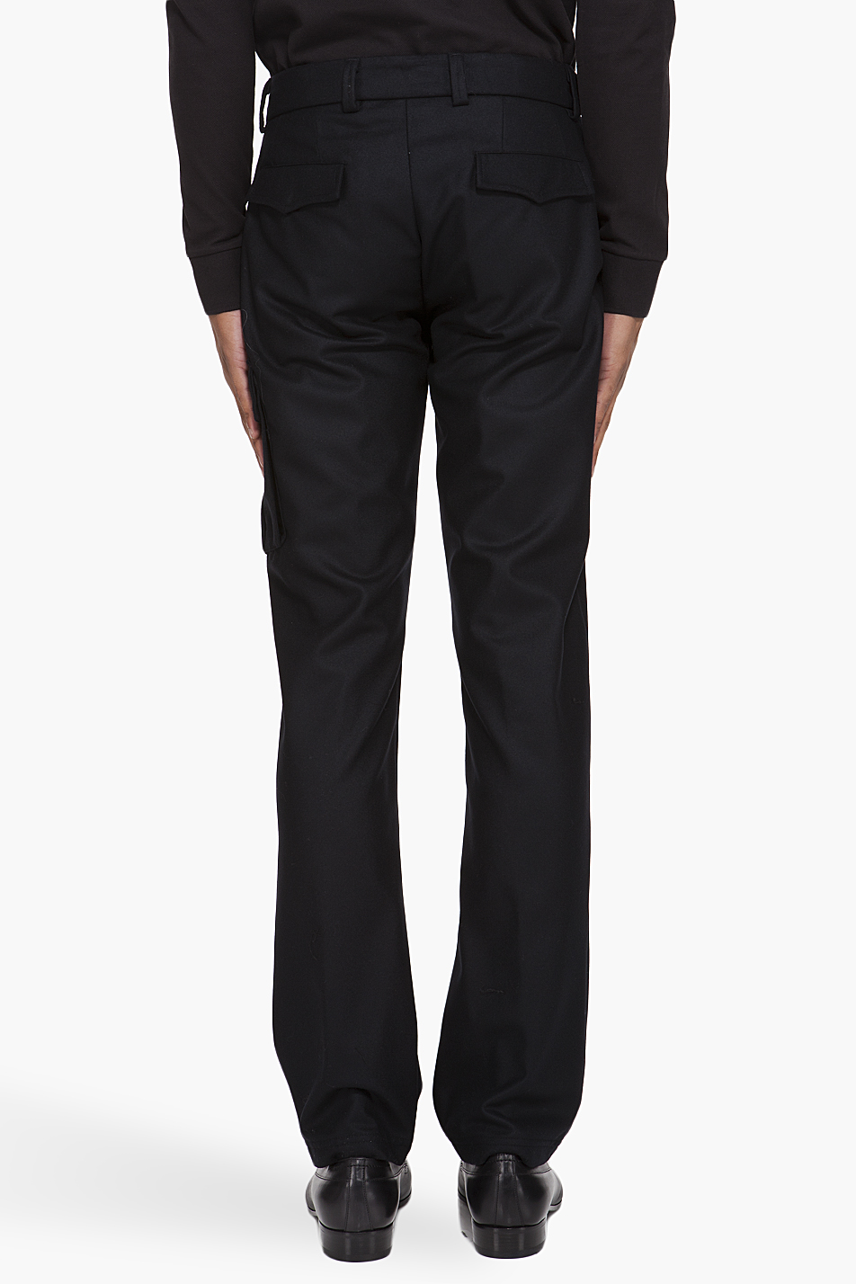 Moncler Cargo Wool Dress Pant in Black for Men | Lyst